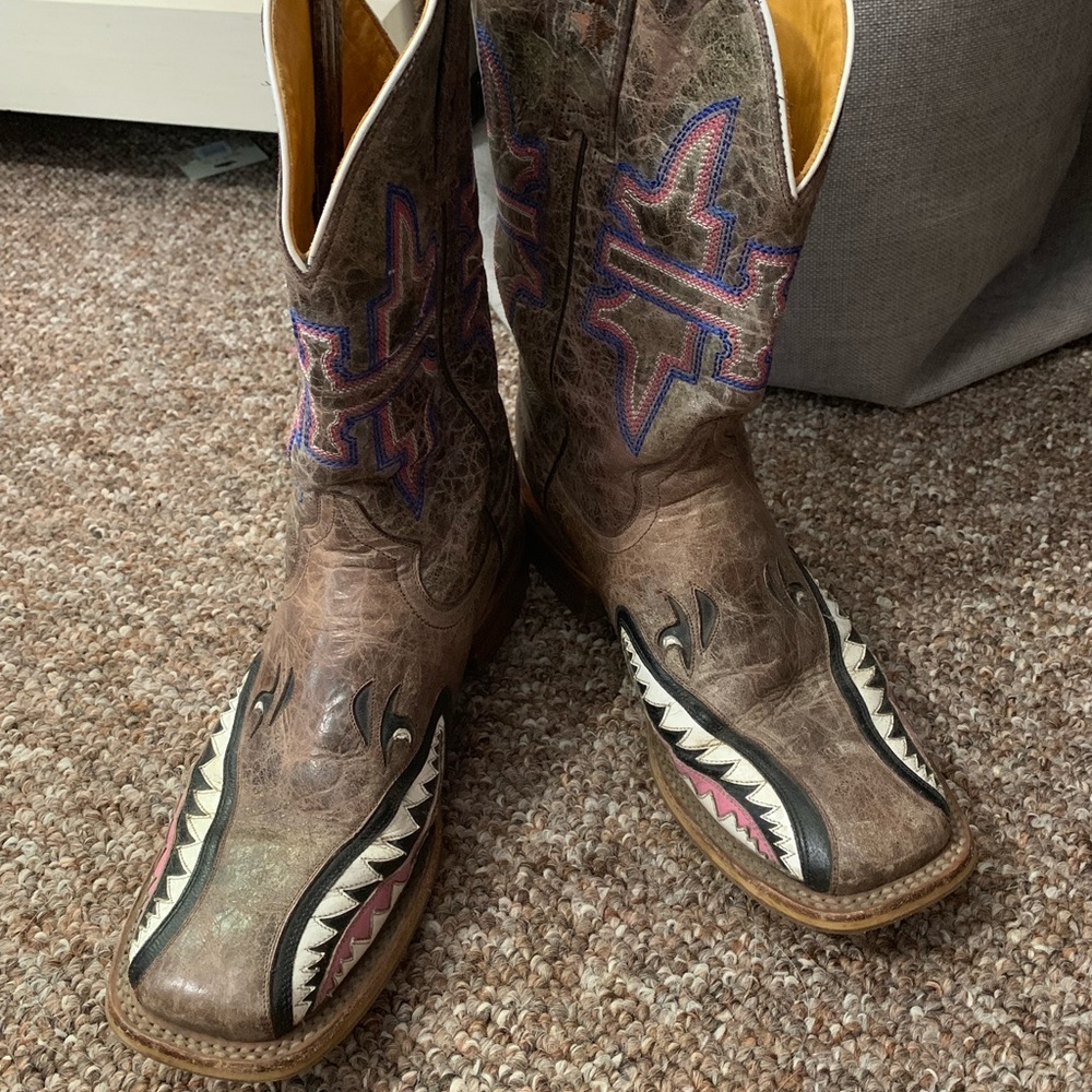 Man Eater Tin Haul Squared Toe Boots